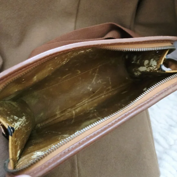 Authentic MCM Visetos Cognac Tan Vintage Crossbody Clutch WOC Shoulder Bag‎ - Picture 12 of 16